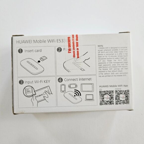 NIB Huawei Mobile WiFi E5330Bs-6 Portable 3G Wi-Fi Hotspot Router in White - Picture 5 of 6